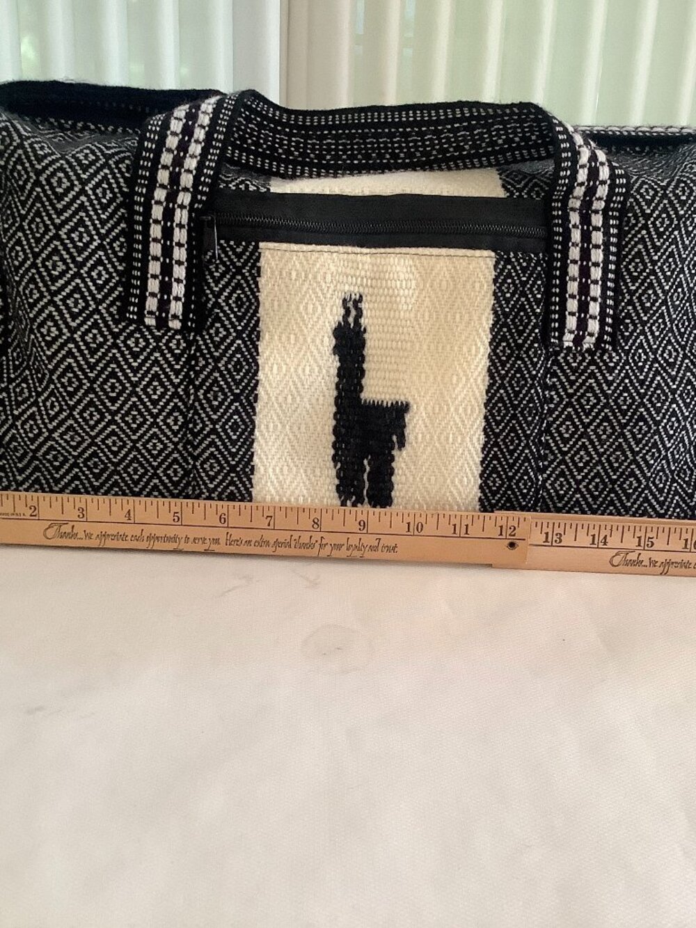 Duffle Weekend Travel Bag Black  White Practical Effortless Style Relaxed
